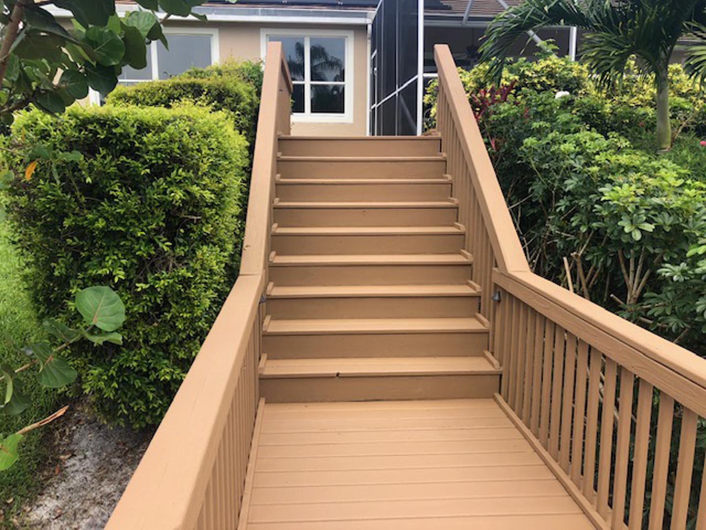 acryfin coating on deck stairs